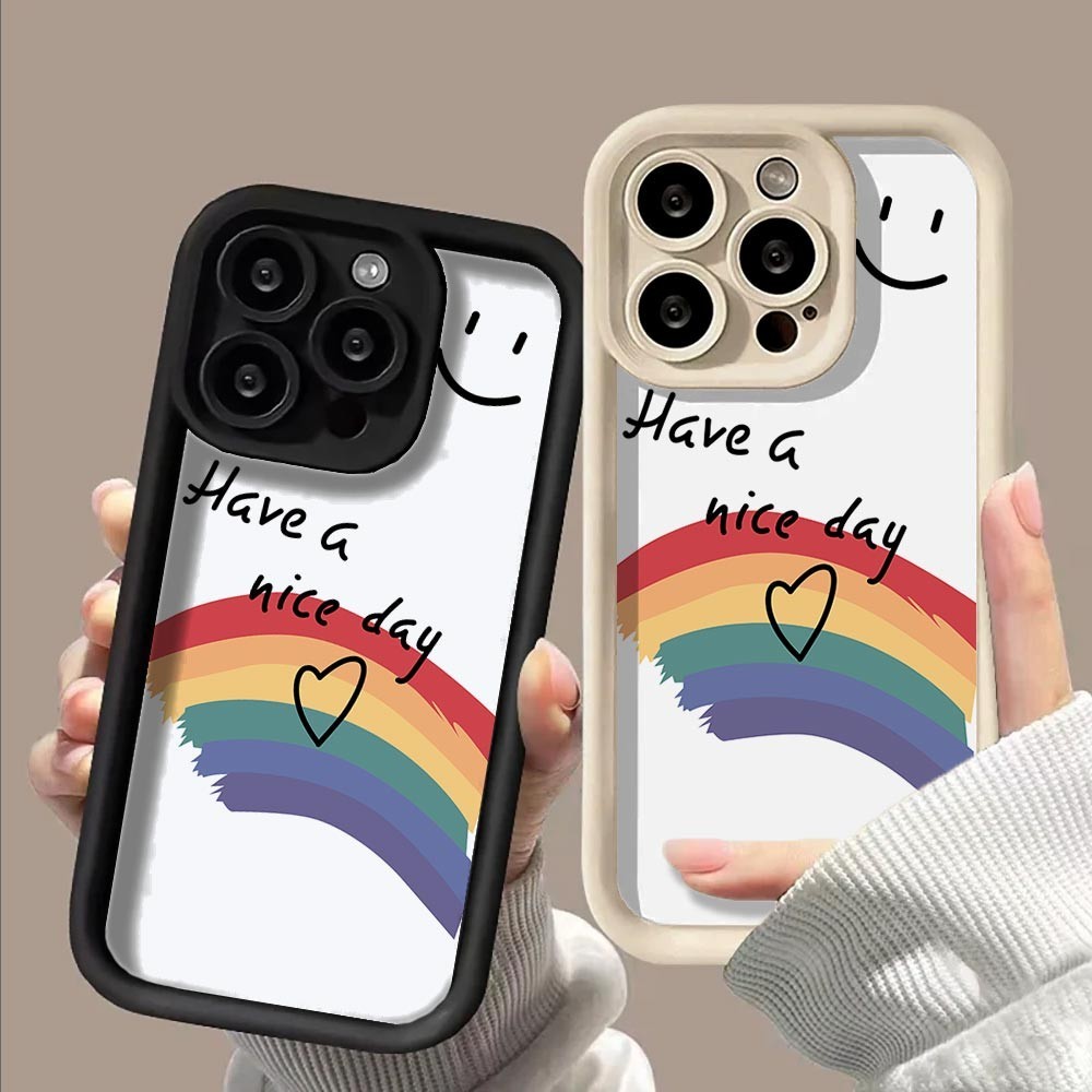 Softcase Vivo S1 Z1 Pro Z5X V15 Rainbow Phone Casing Soft Silicone TPU Full Cover Shockproof Camera 