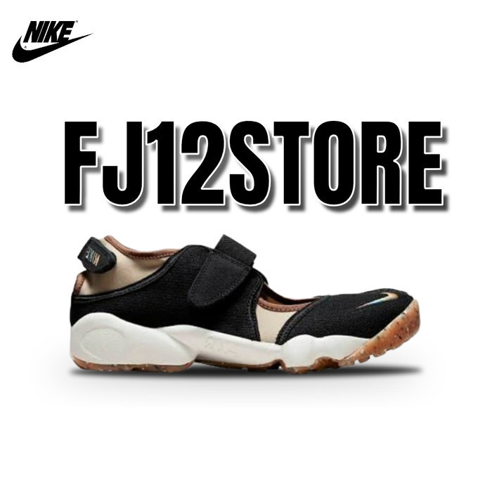 Terlaris ~SEPATU SNEAKERS WANITA NIKE AIR RIFT BLACK BROWN GUM  - BLACK BROWN GUM, 41
