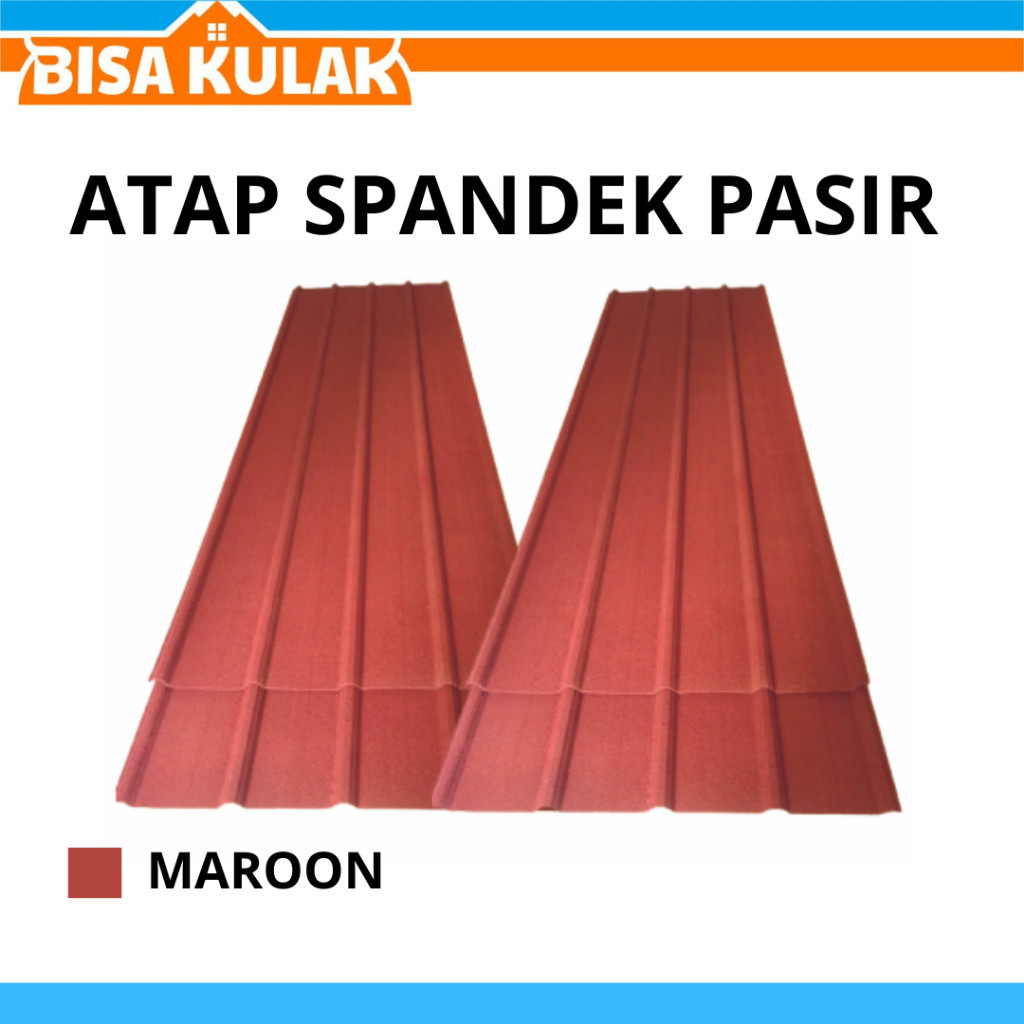 Atap Spandek Pasir 0.25mm - Maroon