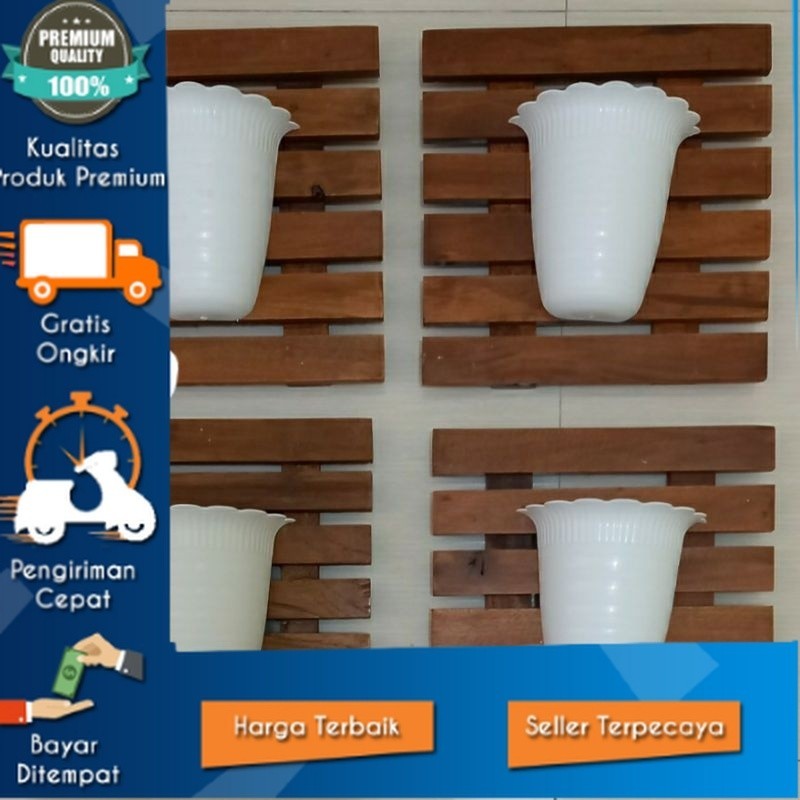 Tatakan Pot Tempel Rak Pot Tempel Hiasan Dinding Ruangan atau Taman