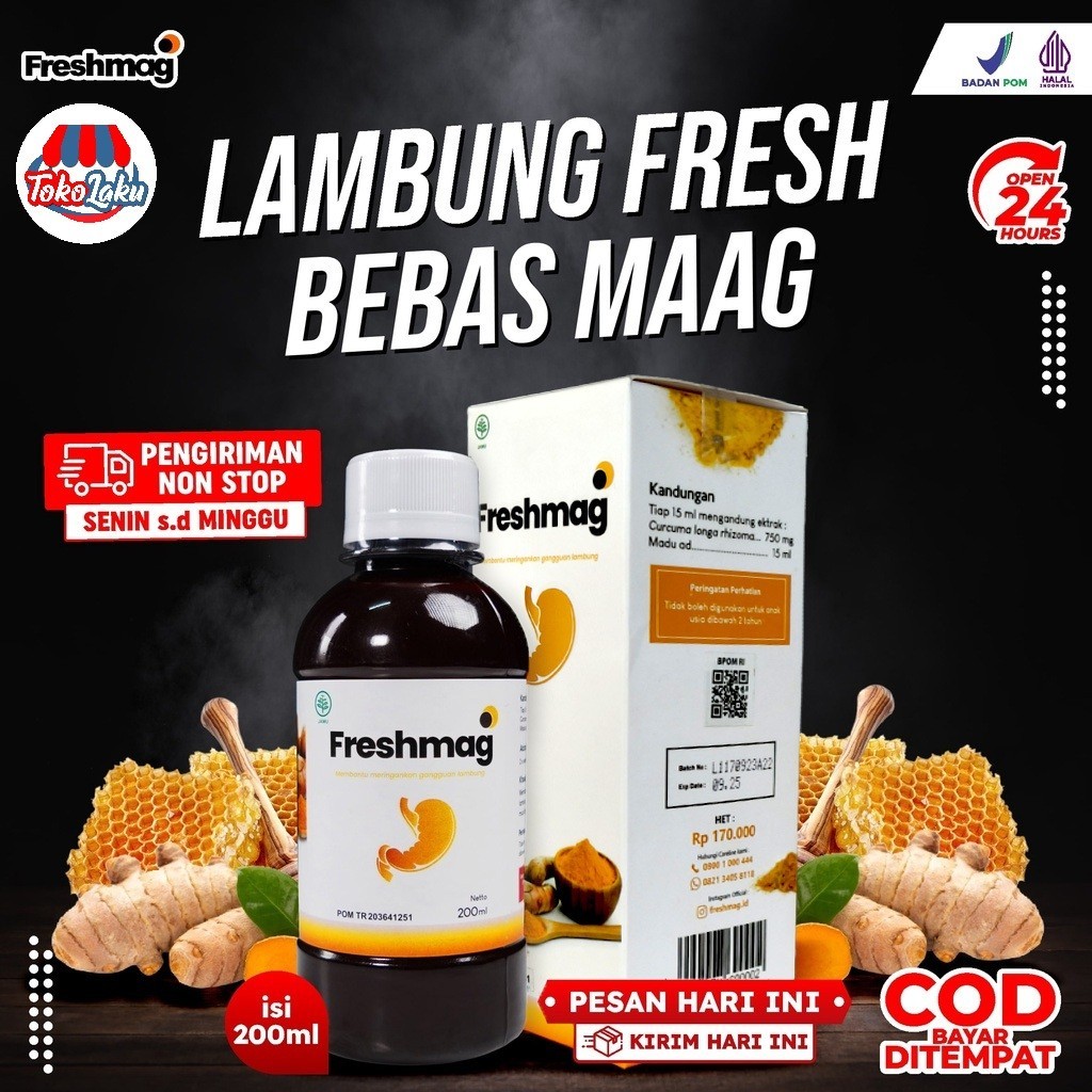 Original Freshmag - Madu Herbal Fresh Maag Presmag Fresmag Solusi Atasi Asam Lambung Mual Maag Nyeri