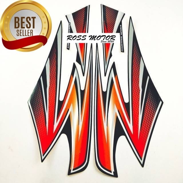 Striping stiker polet list motor Yamaha RX king 2003 RX KING 2003 oren LIST BODY RX KING KUALITAS TE