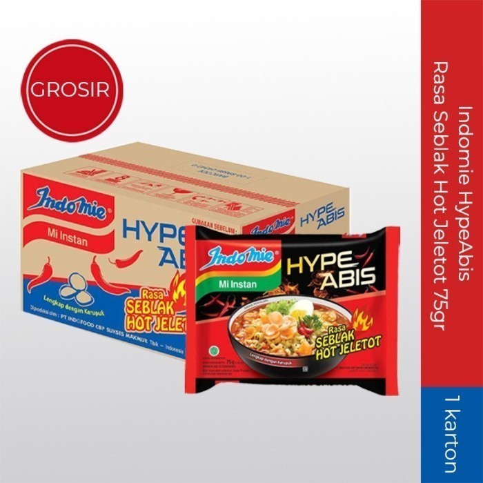 

Indomie hype seblak hot jeletot - 1ctn 40 pcs afewmart Shopee