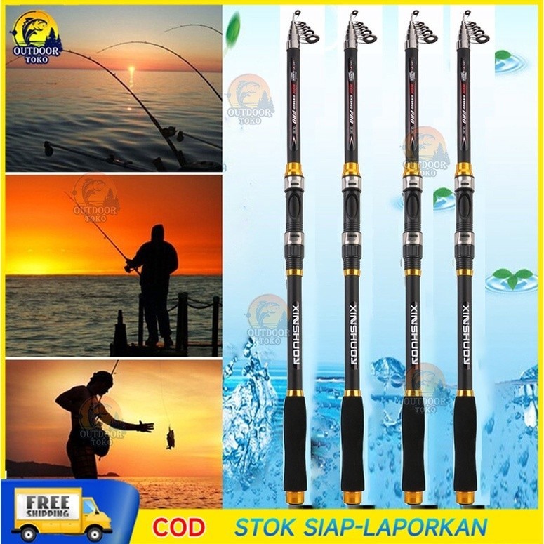 【COD】Joran Pancing Carbon Fiber Sea Fishing Rod 2.1M-3.6M/7 Tongkat Stik Pancing 3.6Meter Stick Panc