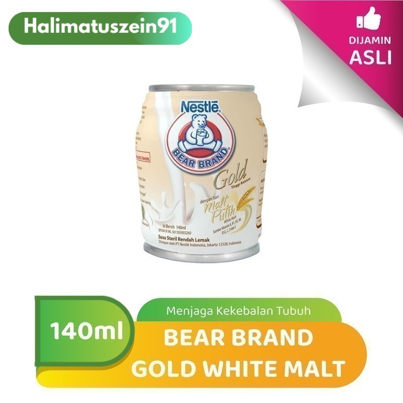 

Bear Brand Gold White Malt Minuman Siap Minum (140 ml)