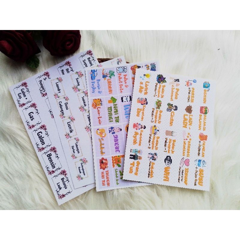 

20PCS STIKER BUDGETING STIKER KEUANGAN STIKER DOMPET KEUANGAN STIKER BUDGETING