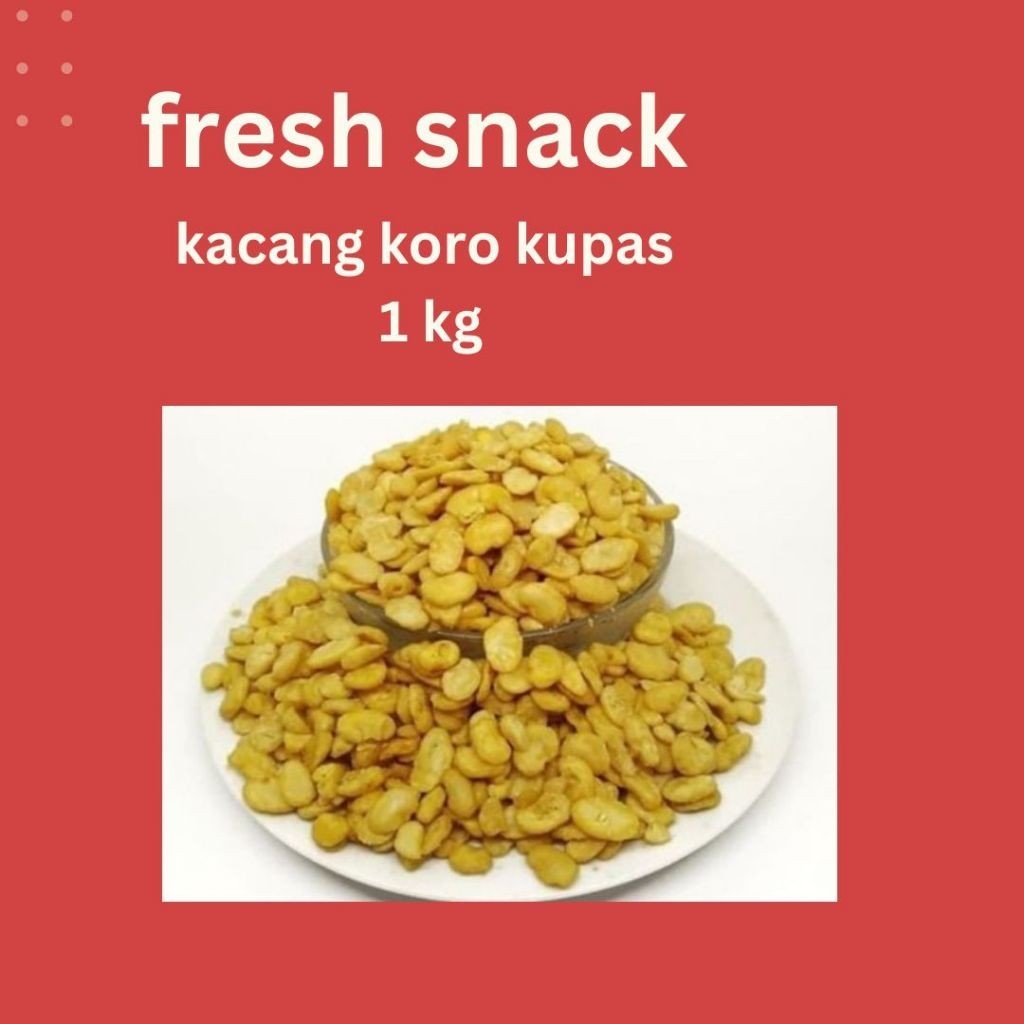 

(1kg) kacang koro kupas | cemilan enakk!! \\