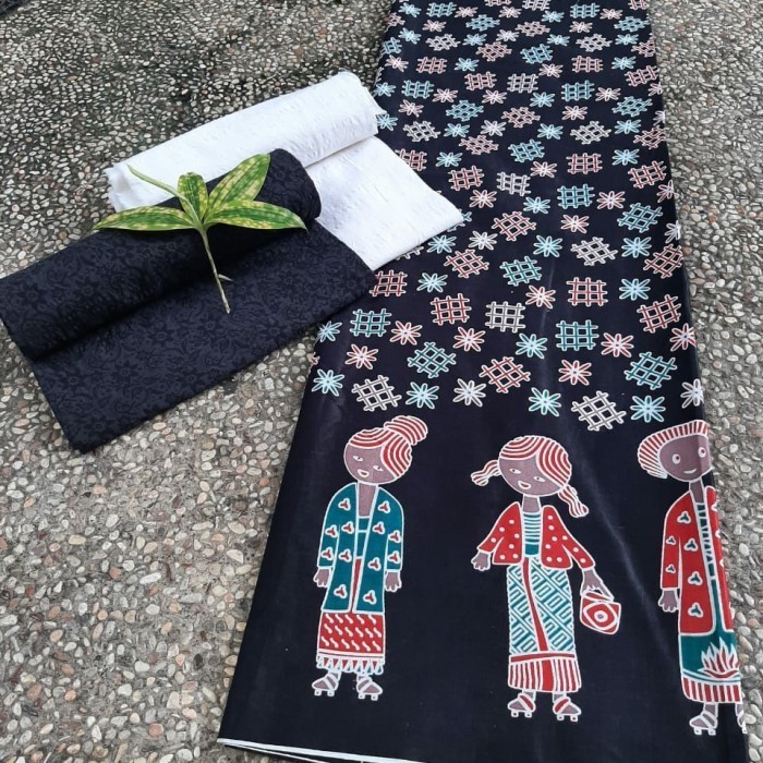 Kain Batik Bu Tejo ( Hitam Kuning Tosca Merah Biru ) z1