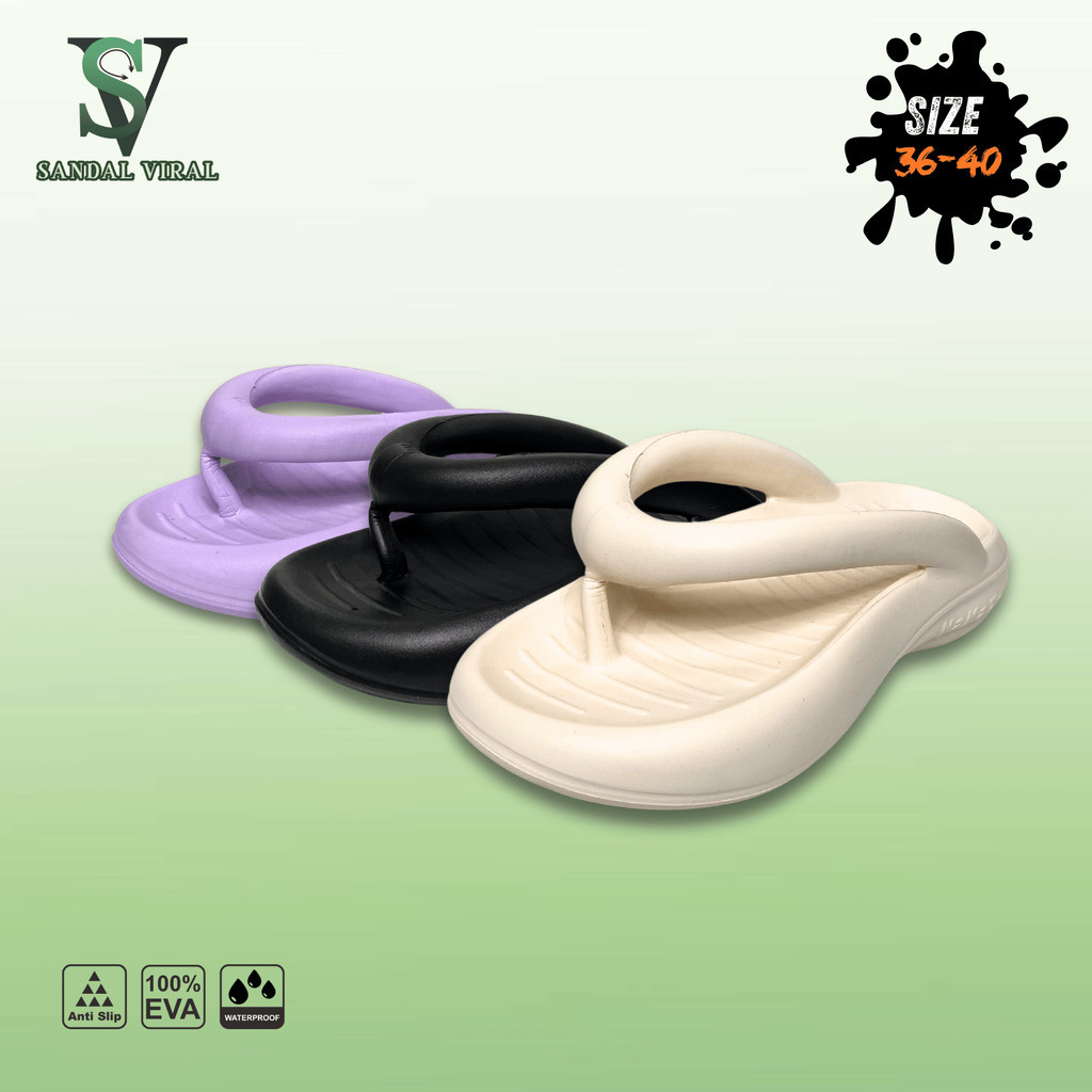 Sandal wanita/ Sandal jepit wanita/ Sandal tinggi/ Sandal tebal/Sandal viral