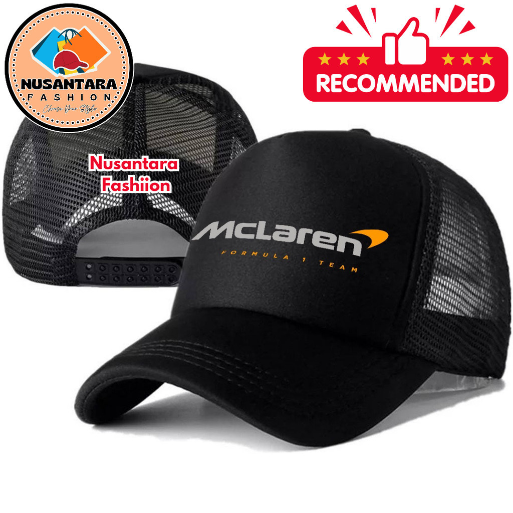 Nusantara Fashiion Topi Trucker MCLAREN - Topi Distro MCLAREN Logo - Topi MCLAREN Premium - Topi Pri