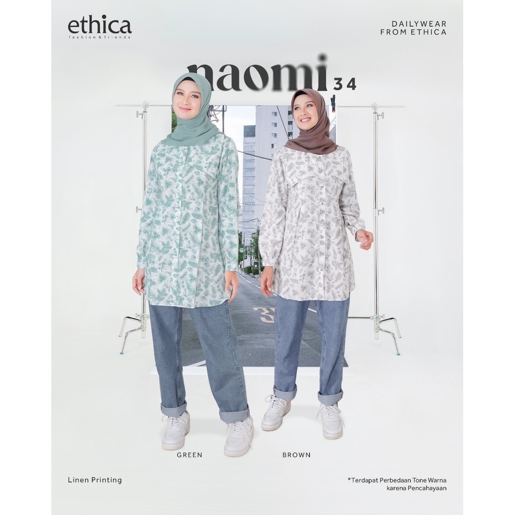 ETHICA Ethica Tunic Naomi 34 Atasan Muslim Wanita Terbaru