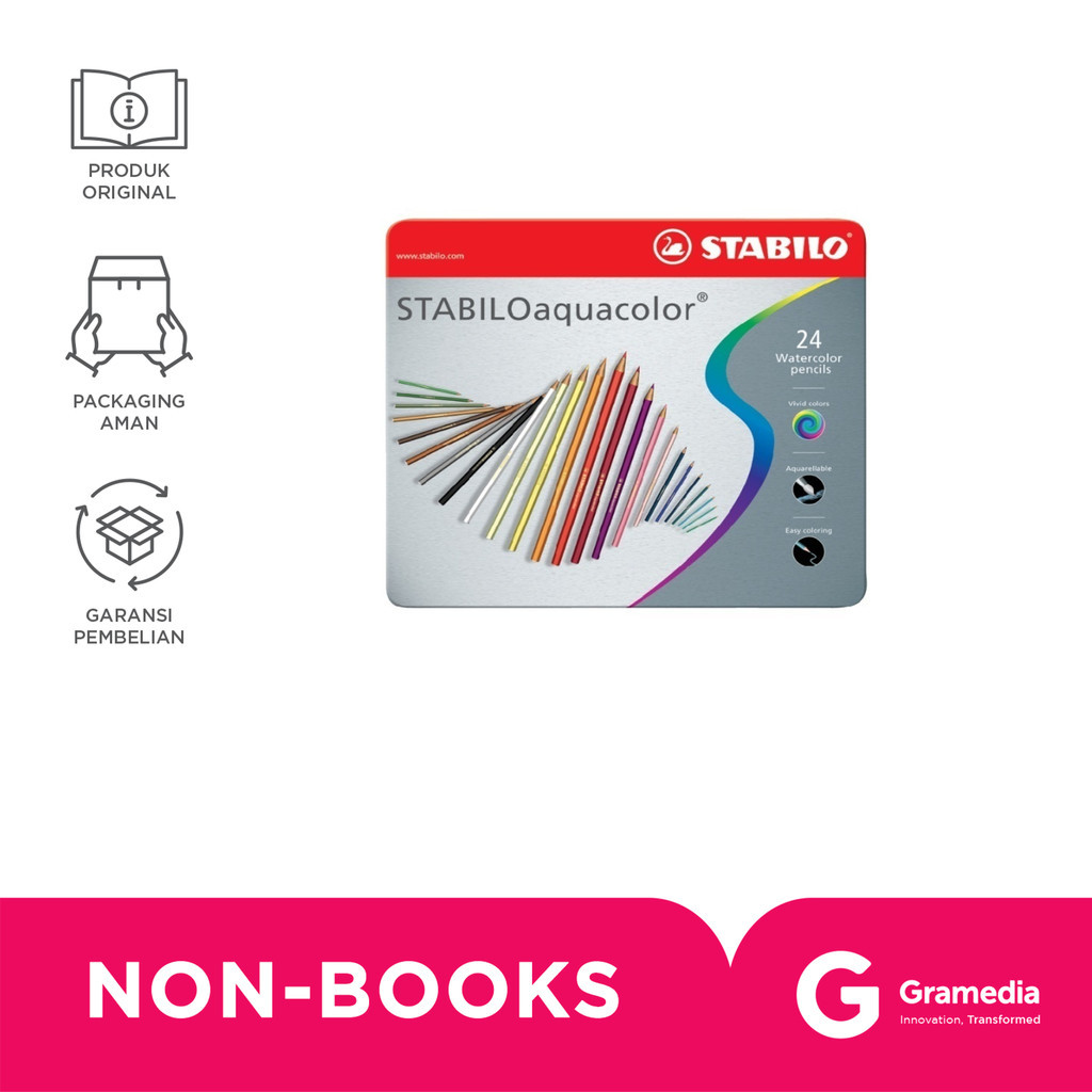

Stabilo Aquacolor Metal Box Of 24