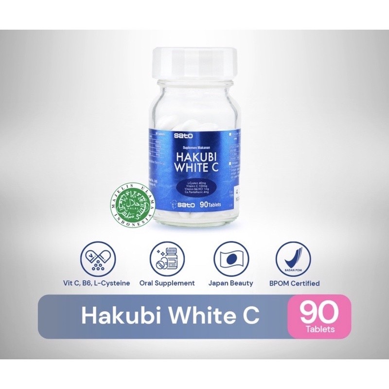 Hakubi White C Vitamin Pencerah Wajah 90 Tablet