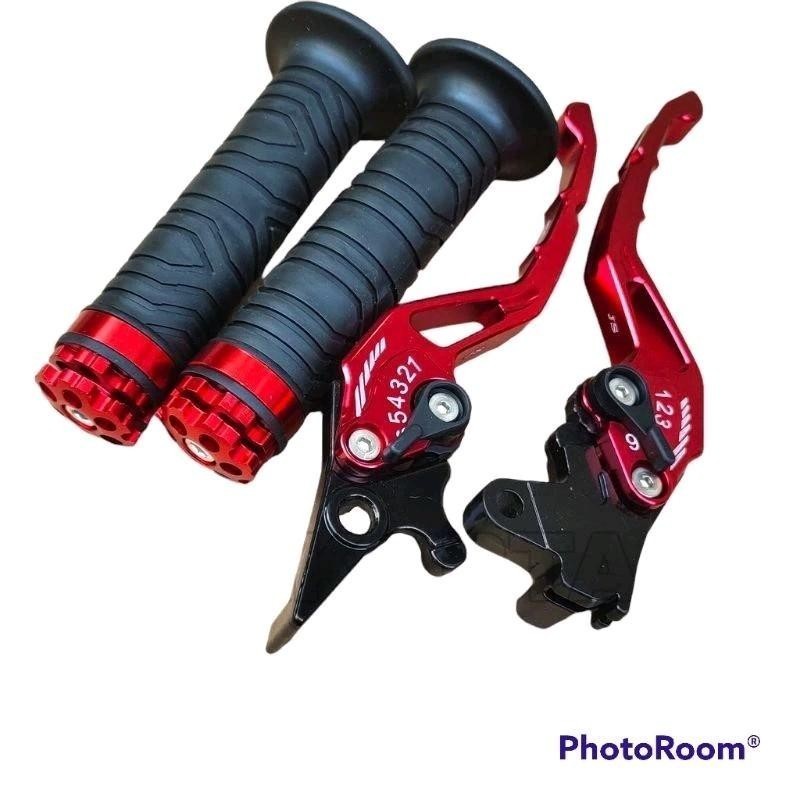 LANGSUNG KIRIM Paketan 2 ITEM Handle rem full cnc+grip jalu stang beat karbu /beat FI 2012-2013/