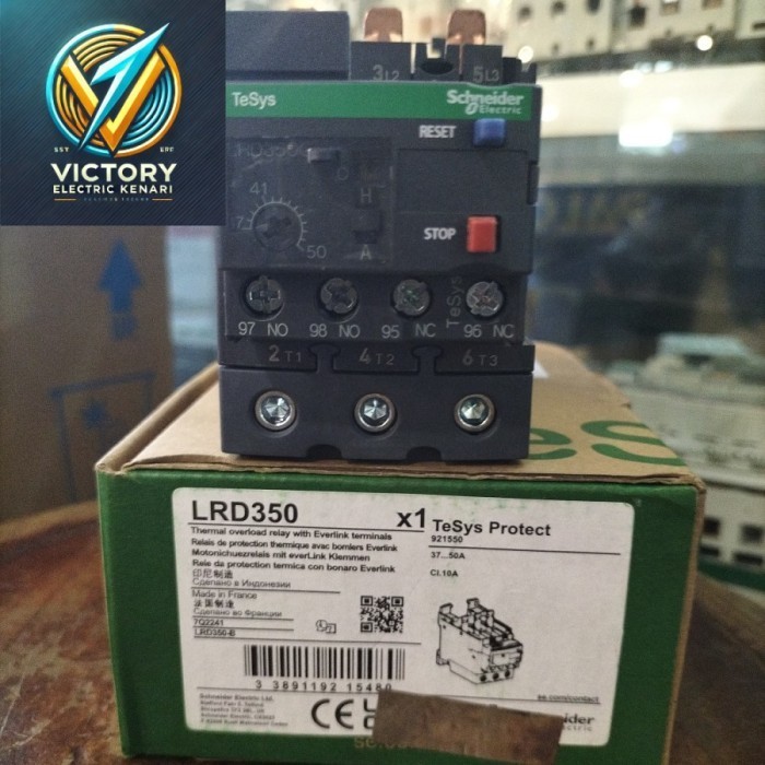 SCHNEIDER LC1D THERMAL OVERLOAD RELAY LRD350 37-50 A LC1D40A, LC1D50A, LC1D65A (Kontaktor TeSys D)