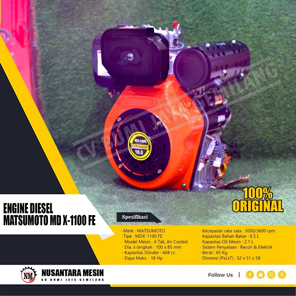 MESIN PENGGERAK SERBAGUNA / ENGINE DIESEL MATSUMOTO MDX-1100 FE