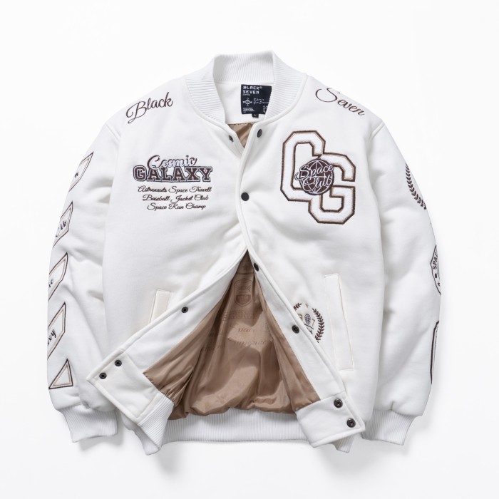 Varsity Jacket Exlusive Blackseven | Cosmic Galaxy White - Limited - Cosmic White, S