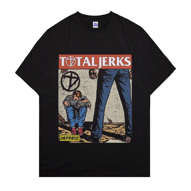 T-Shirt Kaos Baju Boxy Pria Jerks Heavyweight Vintage slim fit Boxy fit