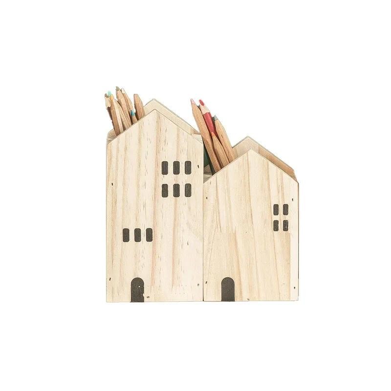 

2024 Child Organization Pen Holder Storage Box Light Luxury and High-end Office Desktop Storage Box Pastoral Simple Style