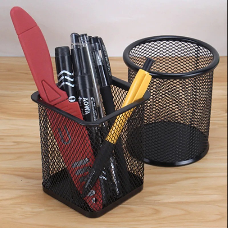 

Pen Holder Office Desk Metal Mesh Pen Stand Pencil Stationery Organizer Stand Storage Pencil Cup Desk Supplies Pencil Holder