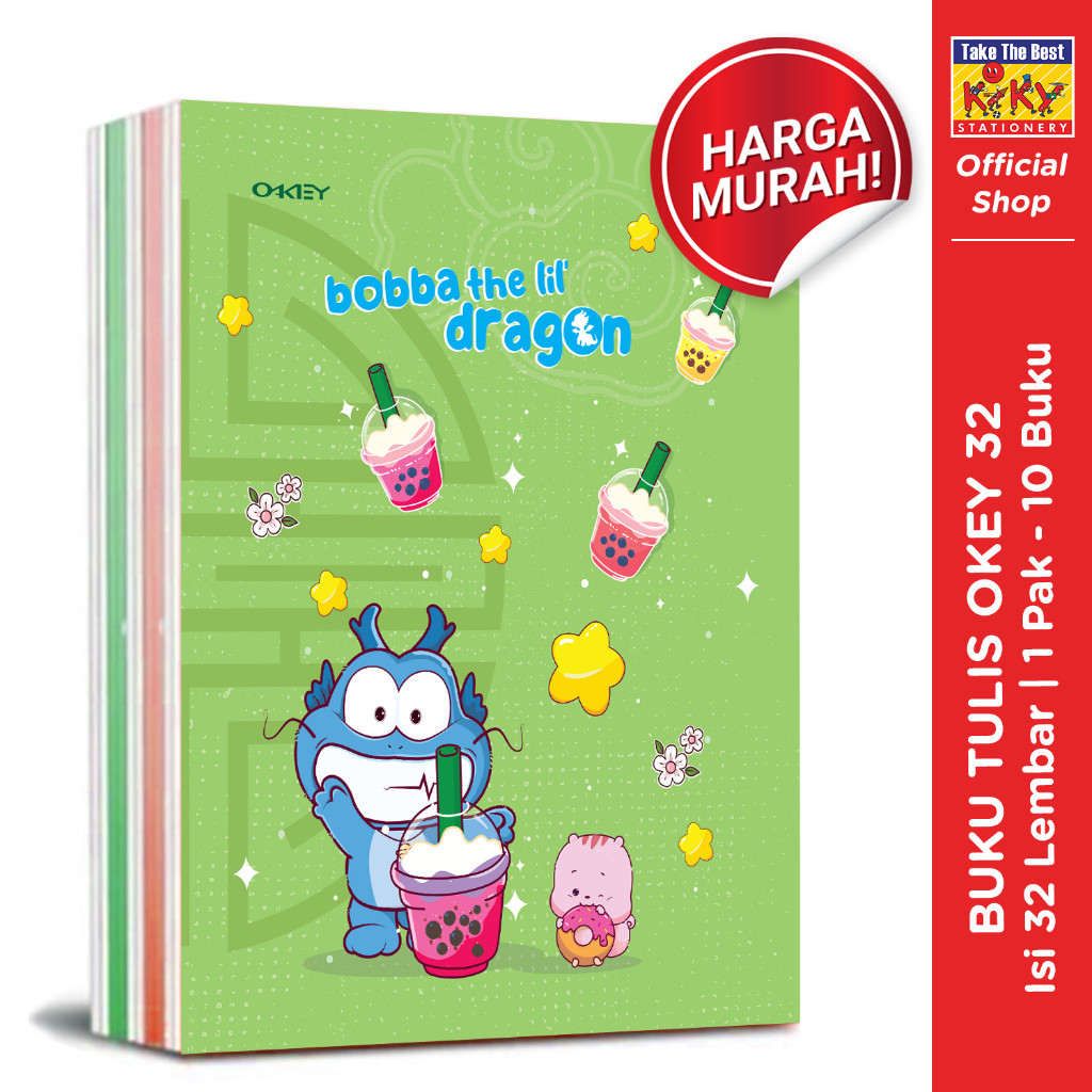 

NAT - 1 Pack / 10 Buku Tulis OKEY 32 Lembar / Buku Tulis Isi 32 Lembar / Buku Catatan / Note Book