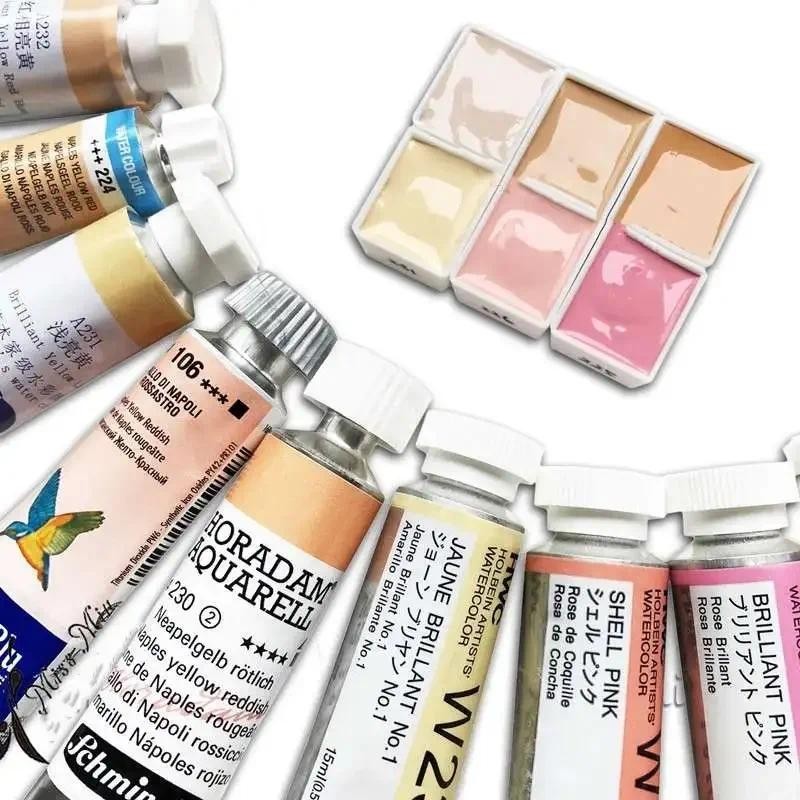 

2ml Skin Color Watercolor Paint Mini Sample VanGogh/Holbein Daniel Smith/Mijello Paul Rubens Flesh Color Water Color Art
