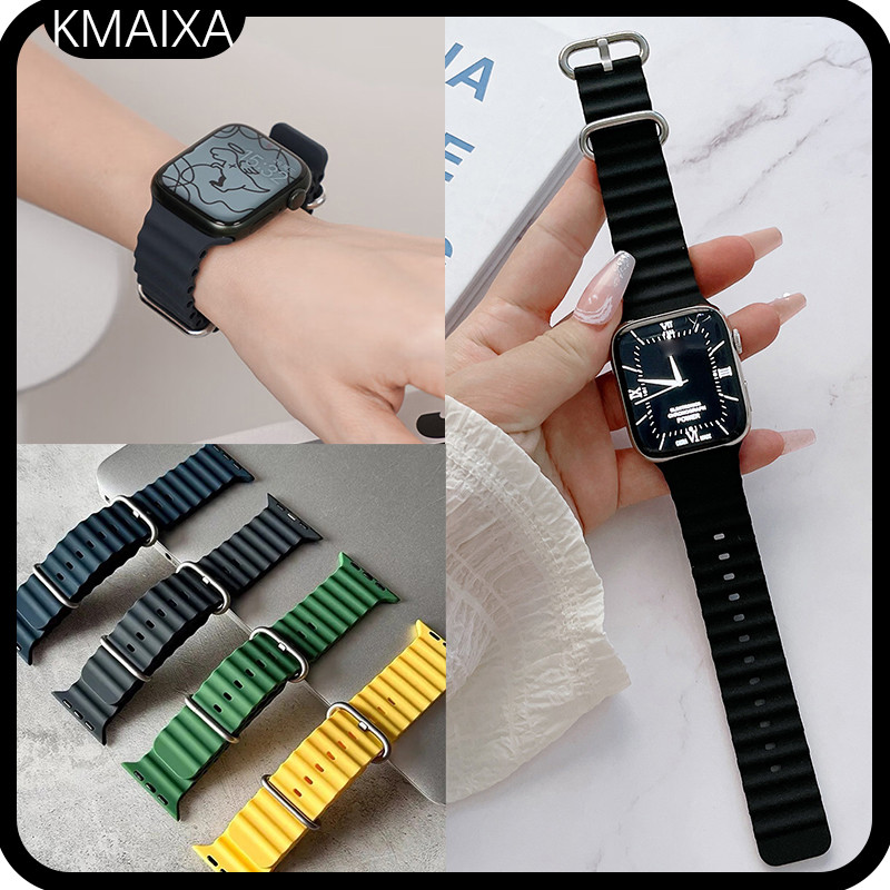 Silicone Rubber Band Ocean Strap for IWatch Apple Watch SE 3 2 Series 11 10 9 8 7 6 5 4 3 Ultra 3 2 