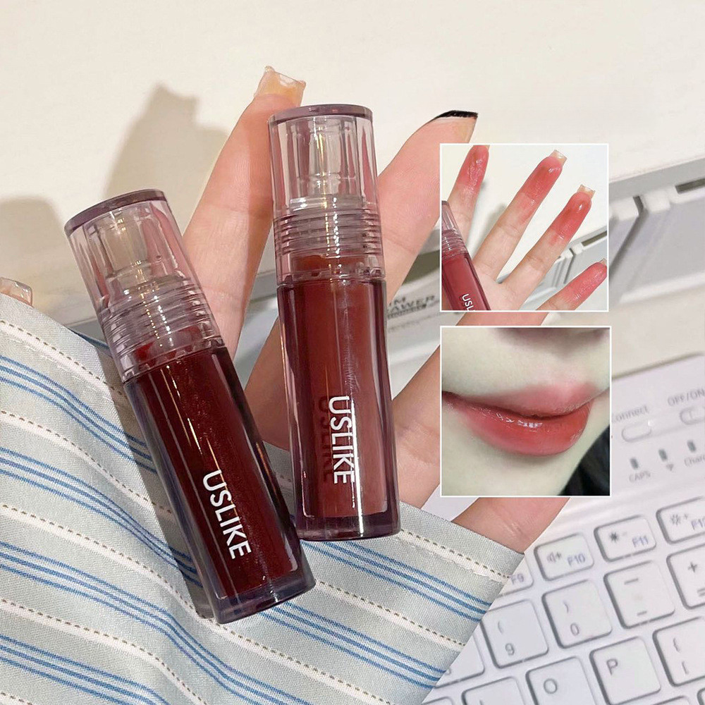 Unimese Uslike Tube Transparan Glossy LipTint Waterproof Tahan Air Tahan Lama Lipcream Untuk Harian
