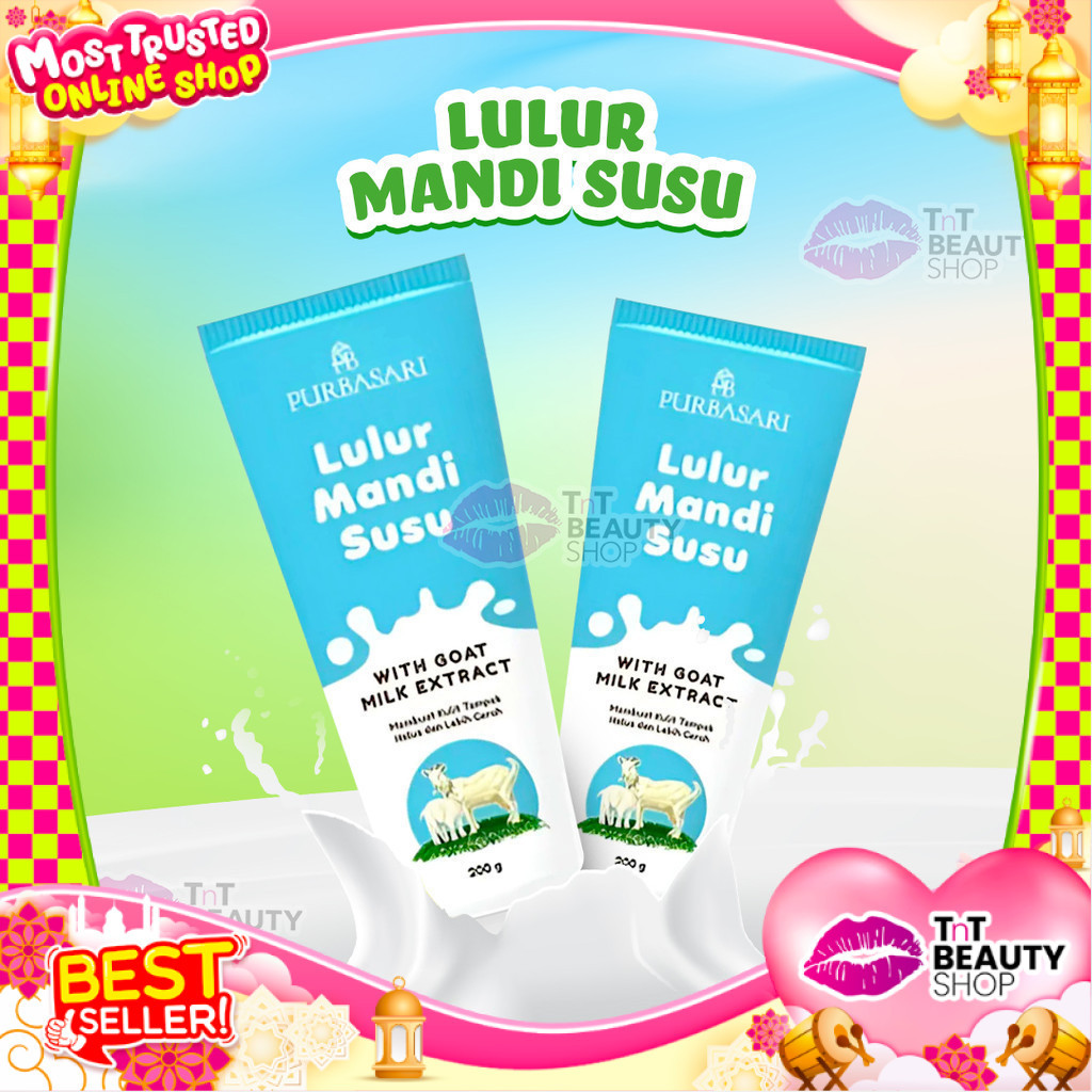 Purbasari Lulur Mandi Susu Kambing Tube 200 gr Goat Milk Melembabkan Mencerahkan | TnT Beauty Shop