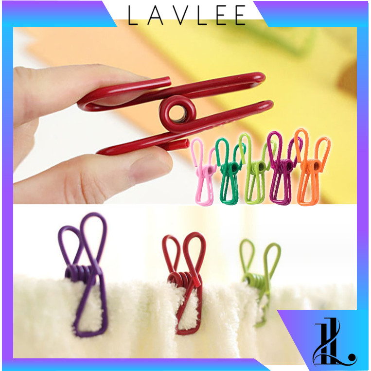 

LAVLEE - H6148 Klip Jepitan Serbaguna / Jepitan Warna-Warni Stainless Steel / Klip Multifungsi Isi 10 PCS / Stainless Clip Jemuran