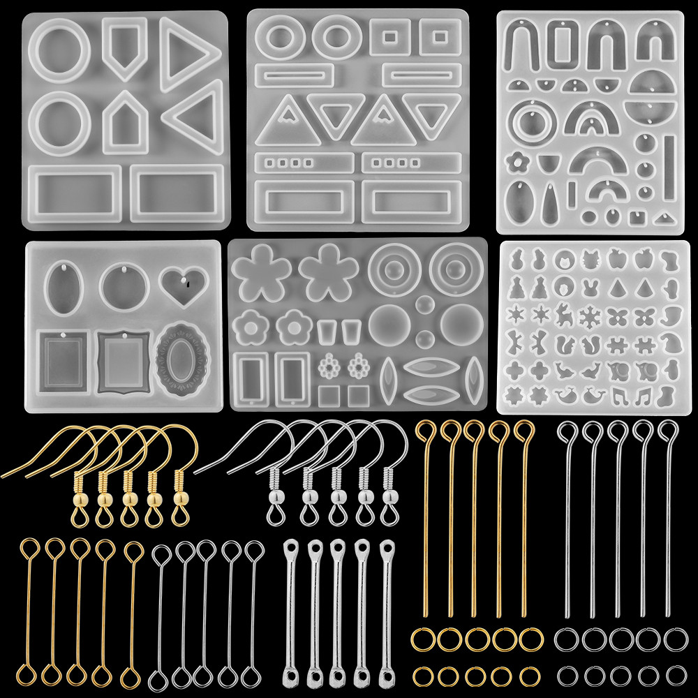 

Earring Pendants Transparent Silicone Molds Ear Hook Pins For DIY UV Epoxy Resin Crafts Jewelry Making Mould Tool Accessories