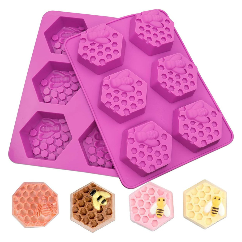 

Honeycomb Soap Mold Honey Silicone Mould for Handmade Soap Lotion Bars Wax Melts Beeswax Resin Diy Chocolate Making Supplie Tool