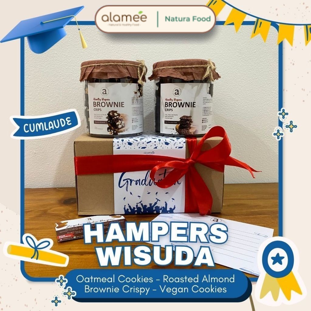 

ALAMEE Kado Wisuda Hampers Graduation Gift Hadiah Cemilan Snack Kue Kering Parcel Gift Box Bingkisan Natura Food