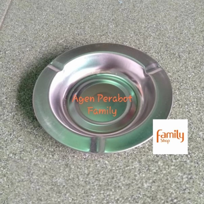 [GROSIRAN] Asbak Rokok Stainless Bulat TERLARIS