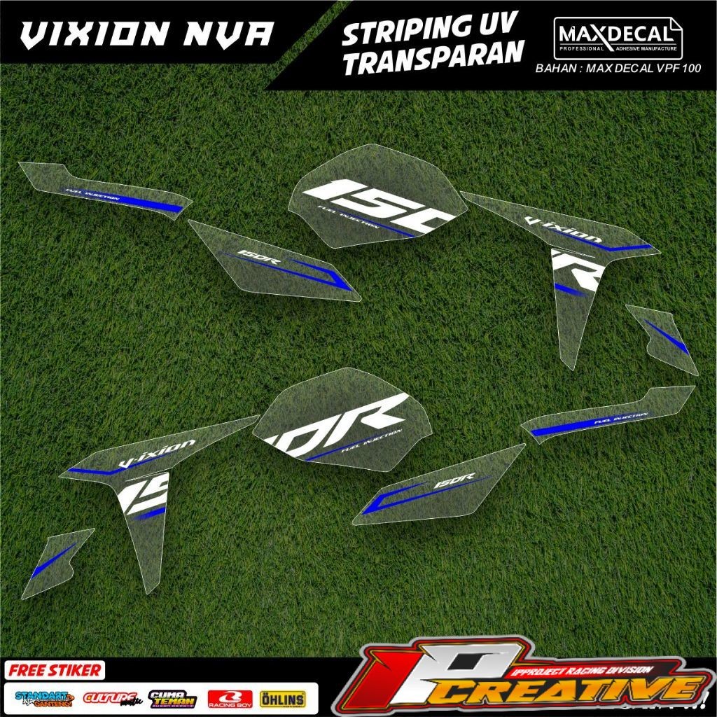 Striping Transparan Yamaha Vixion Old Stiker Setripping Motor Nvl Nva 155 Transparan Custome Decal S