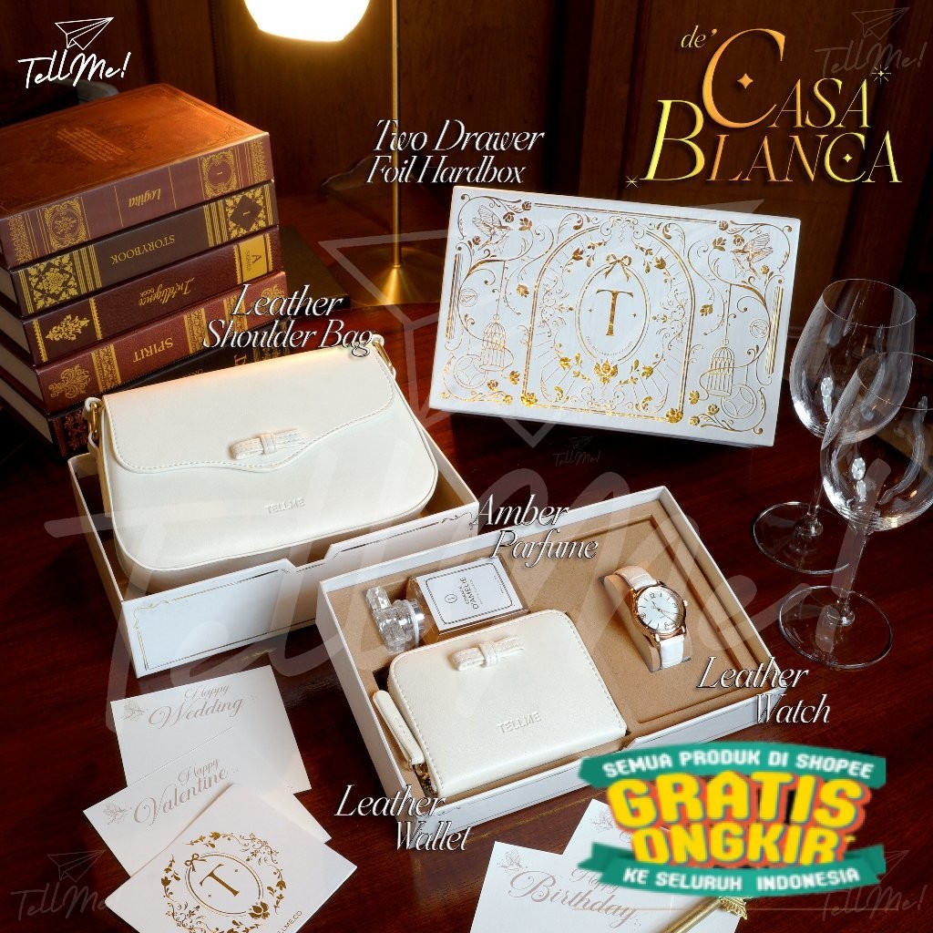 

Hampers Gift Box Cewek - Hadiah Ulang Tahun Wisuda Anniversary - Gift Set Untuk Pacar Sahabat Wanita Isi Dompet Parfum Tas Bucket Bunga Polaroid Photo Dll by Tell Me Corp/ keluarga oleh oleh