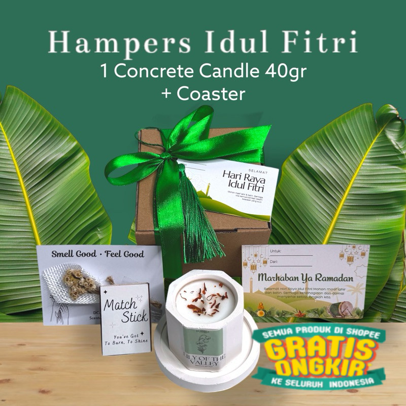 

Hampers Concrete Scented Candle Isi 1 | Kado Souvenir Gift Box Minimalis Aesthetic/ keluarga oleh oleh