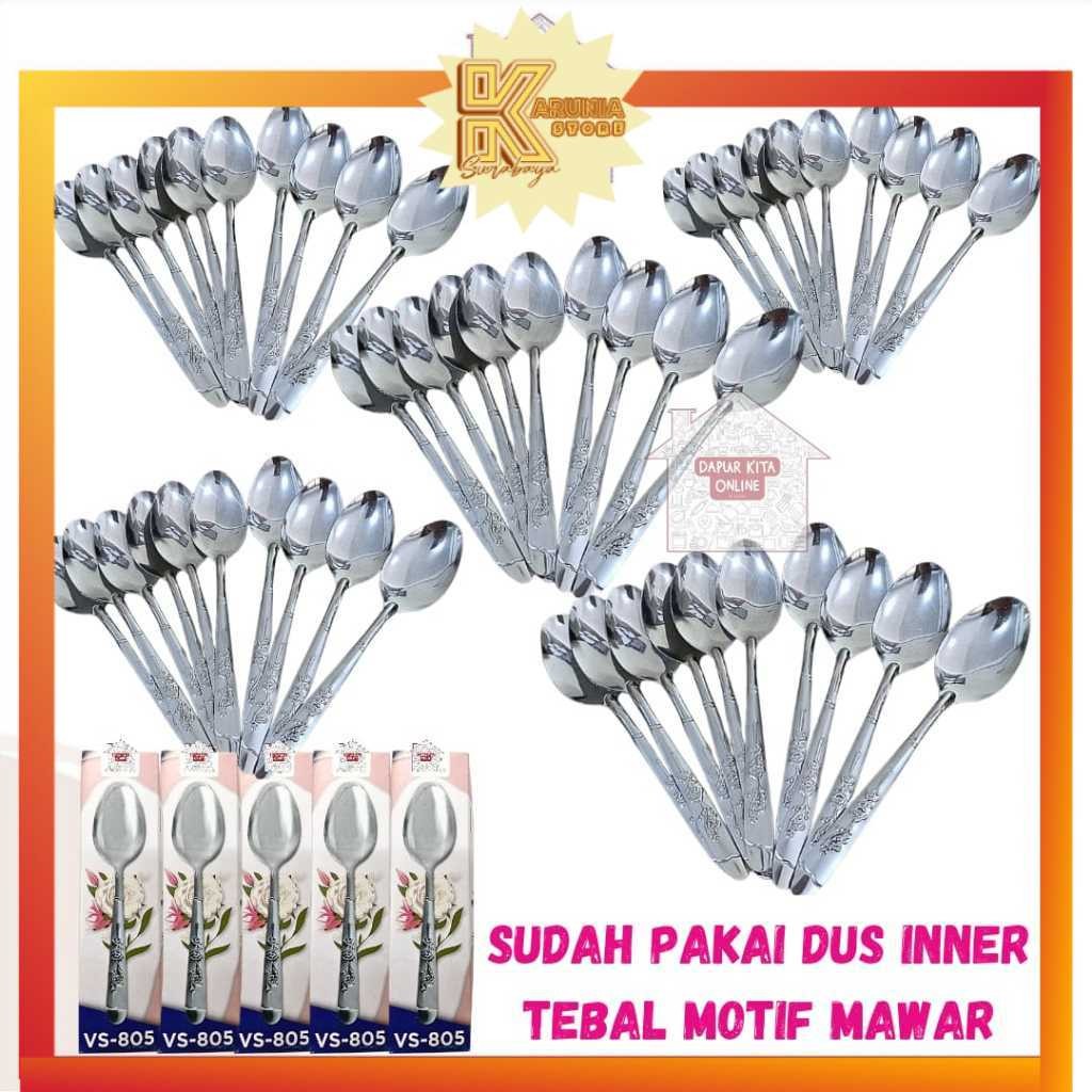 Paket Sendok 5Lusin 60 Pcs / Paket Bundling Sendok 4lusin & Garpu 2lusin / Paket Sendok Garpu 6lusin
