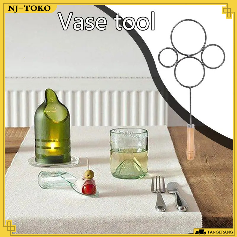 4 In 1 Alat Pemotong Botol Kaca Bahan Baja Alat Pemotong Botol Kaca Bundar Dengan Gagang Kayu Pemoto