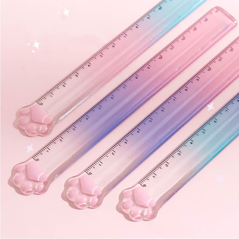 

Penggaris Meow Meow Gradient Cat Paw Ruler is Girl Heart Student 15cm Penggaris Ukur Penggaris Gambar