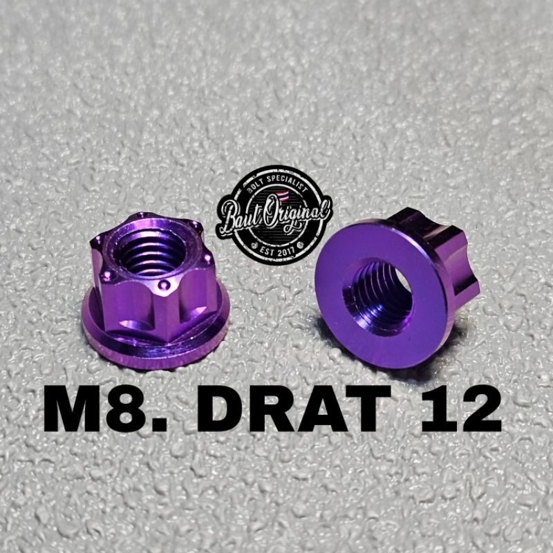 MUR BOLONG 12 PROBOLT TITANIUM M8 DRAT 12 VIETNAM OPEN NUT