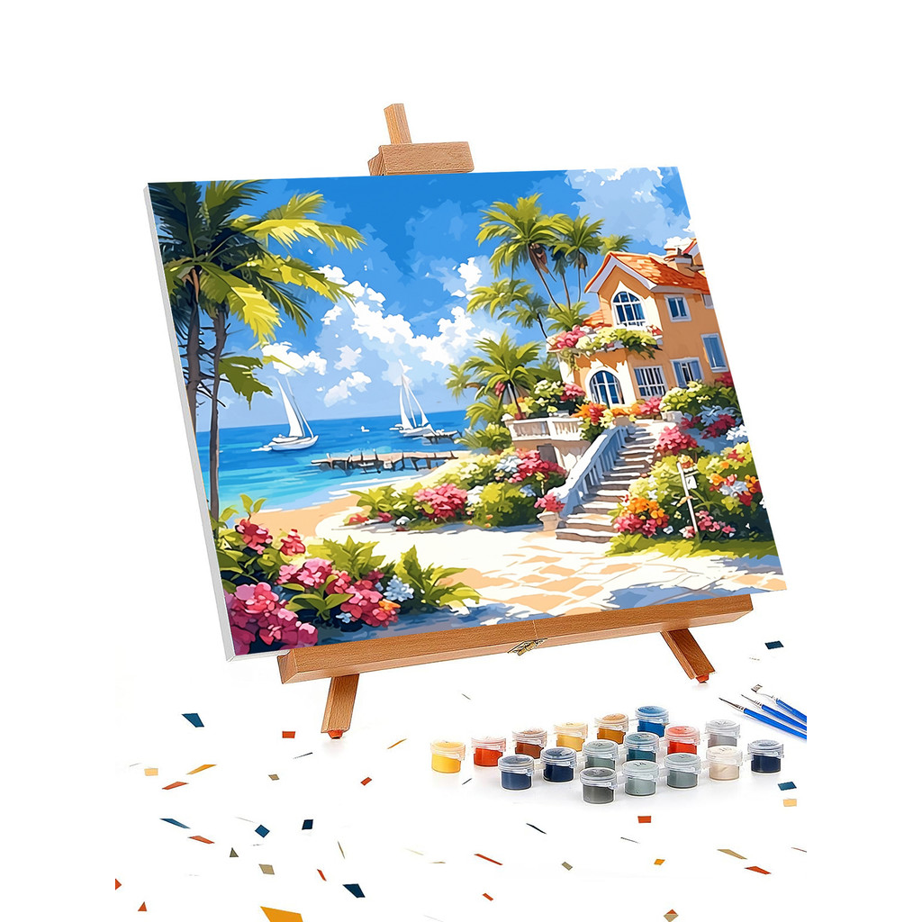 

Paint by Numbers,for Adults children,Beginner to Advanced Number Oil Painting DIY Kits , Home Decor landscape Painting
