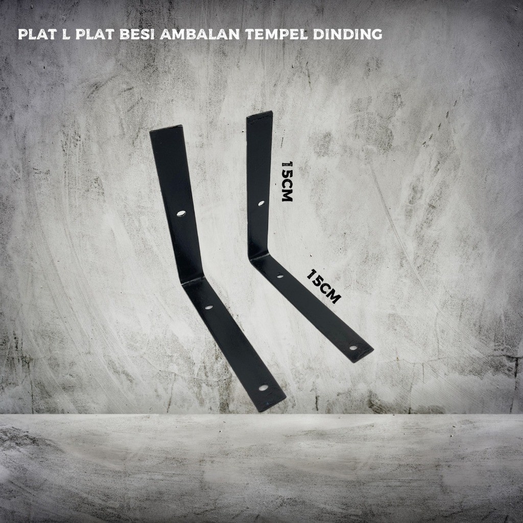 Promo plat L plat besi ambalan tempel dinding Dekorasi Industrial