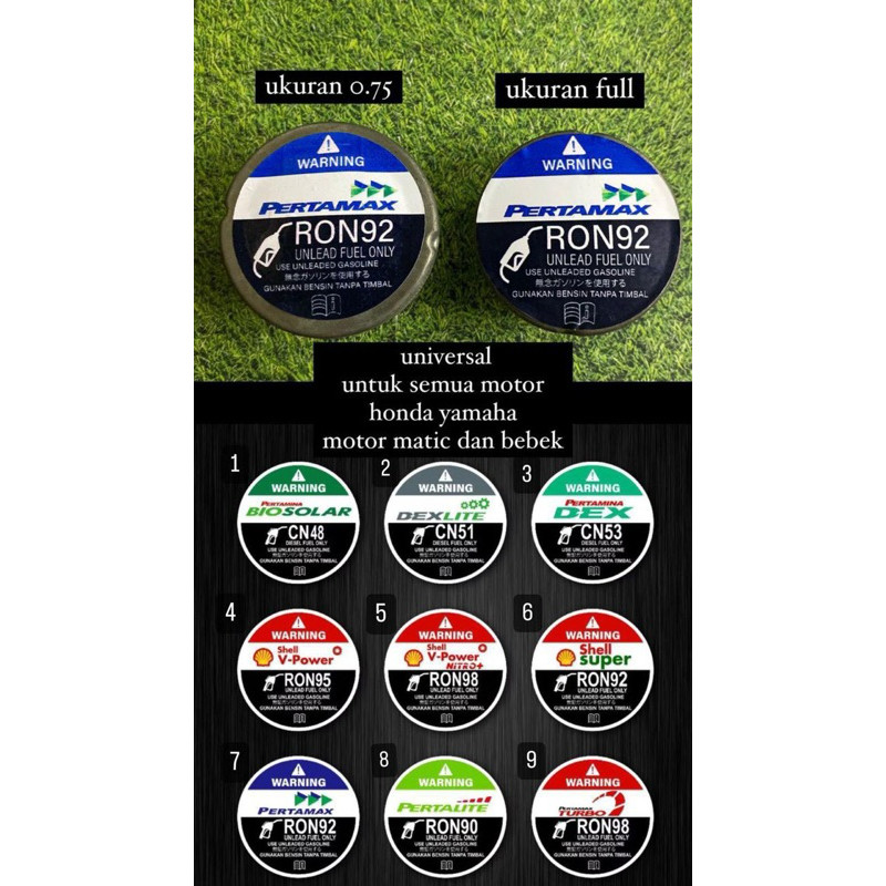 Stiker Motor Bensin Pertalite pertamax shell Stiker tangki bensin shell pertalite pertamax