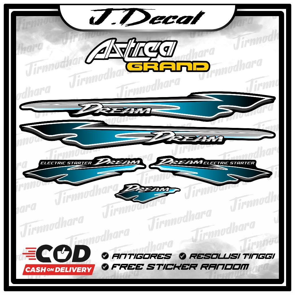 Striping Variasi Honda Astrea Grand Bulus Sabit Dream Jialing