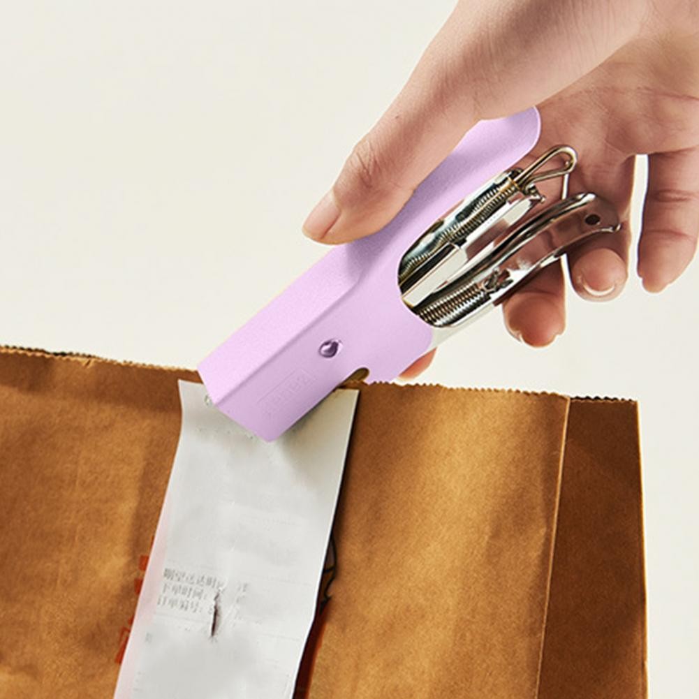 

11cm*5.5cm Handheld Stapler School Home Office Compact Lightweight Plastic Stapler Labor Saving Portable Study Office Helper