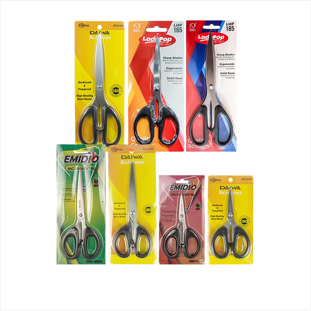 

NAS Gunting Kertas Emigo Daiwa Ladypop Emidio Alat Gunting Kertas Stainless / Paper Scissors