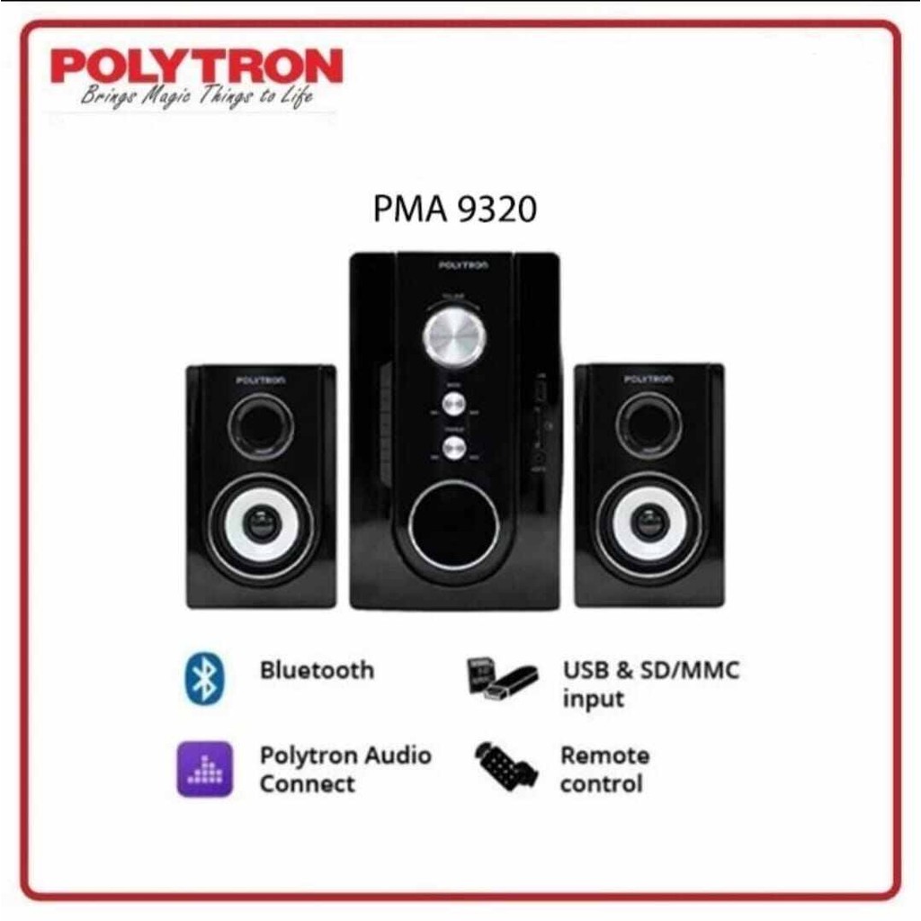 Speaker Multimedia Polytron PMA 9320 / pma9320 Bluetooth USB MP3