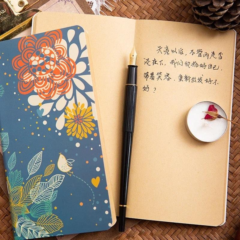 

24 Sheets Korean Stationery Flowers and Birds Notebook Writing Diary Book Student Stationery School Office Supply muji planner