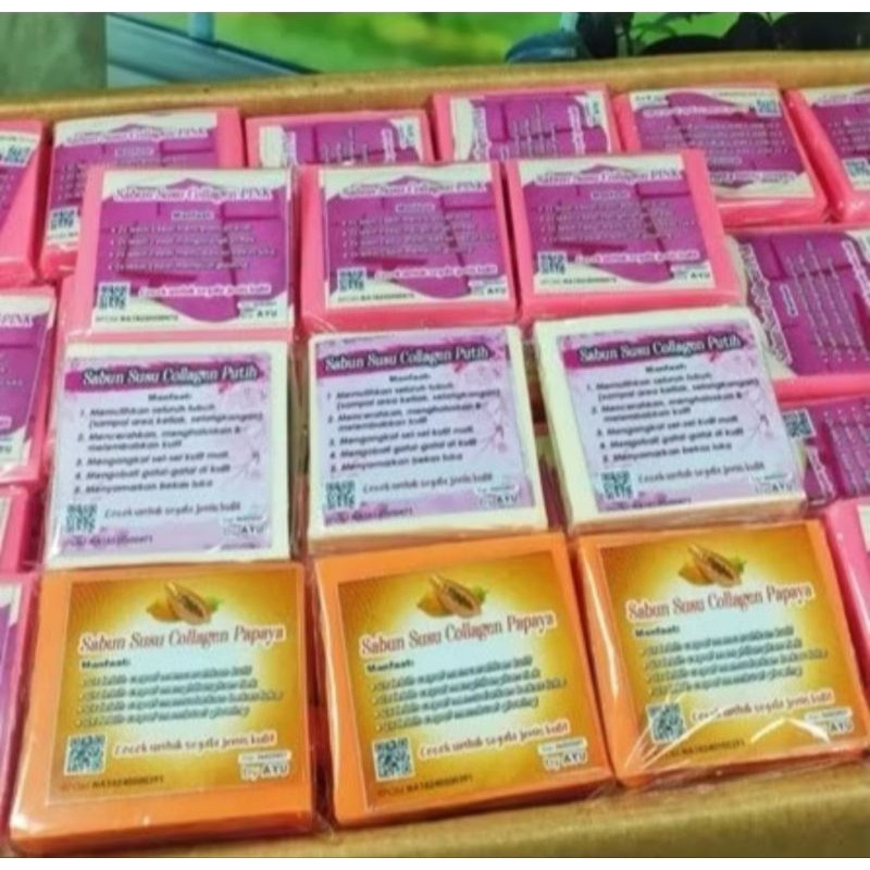 SABUN SUSU COLLAGEN PINK PUTIH PEPAYA VIRAL